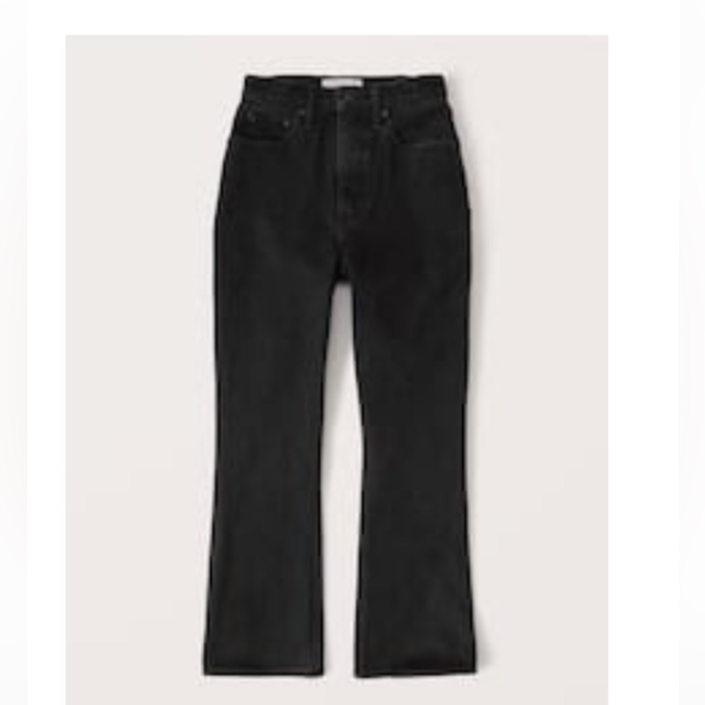 Abercrombie and Fitch - curve love Kick Flare - ultra high rise - black jeans